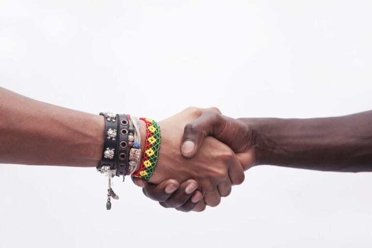 Two people shaking hands